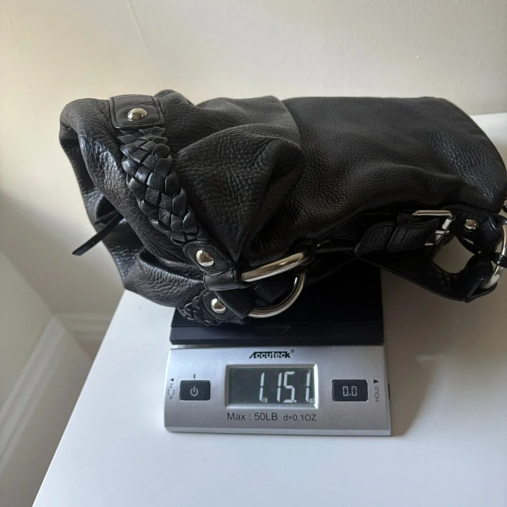 Banana Republic Braided Horse bit Black Leather Hobo bag Heritage Riding Caryall